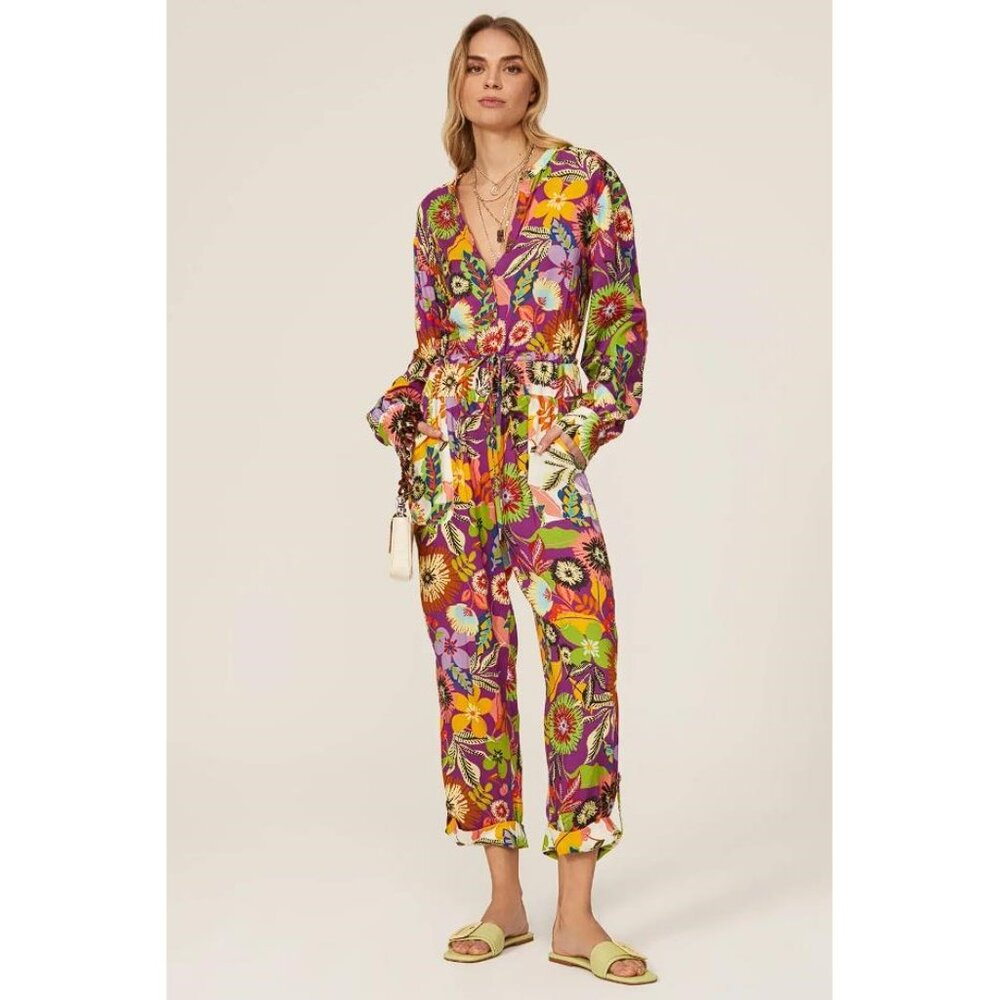 LE SUPERBE Women's Lotus Land Jumpsuit Size 8